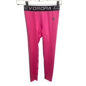 Devoropa girls compression leggings pink size medium activewear gymnastics